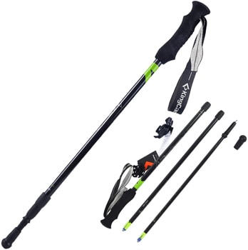 KingCamp Ultralight Three Section Carbon Fiber Anti Shock Hiking Trekking Walking Trail Poles