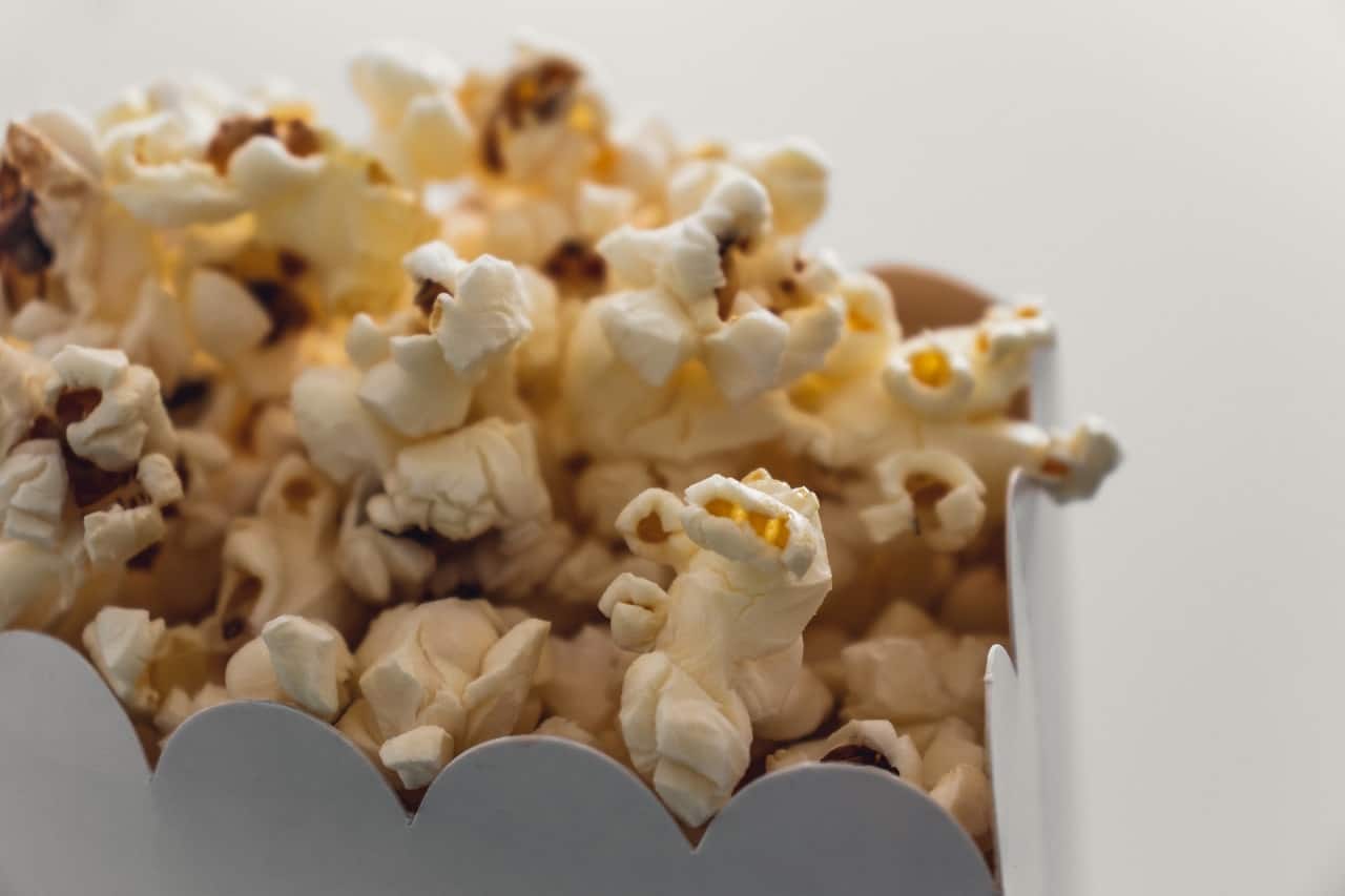 close up of fresh popcorns