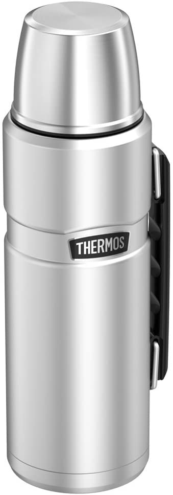 thermos stainless king vacuum insulated beverage bottle isolated on white background