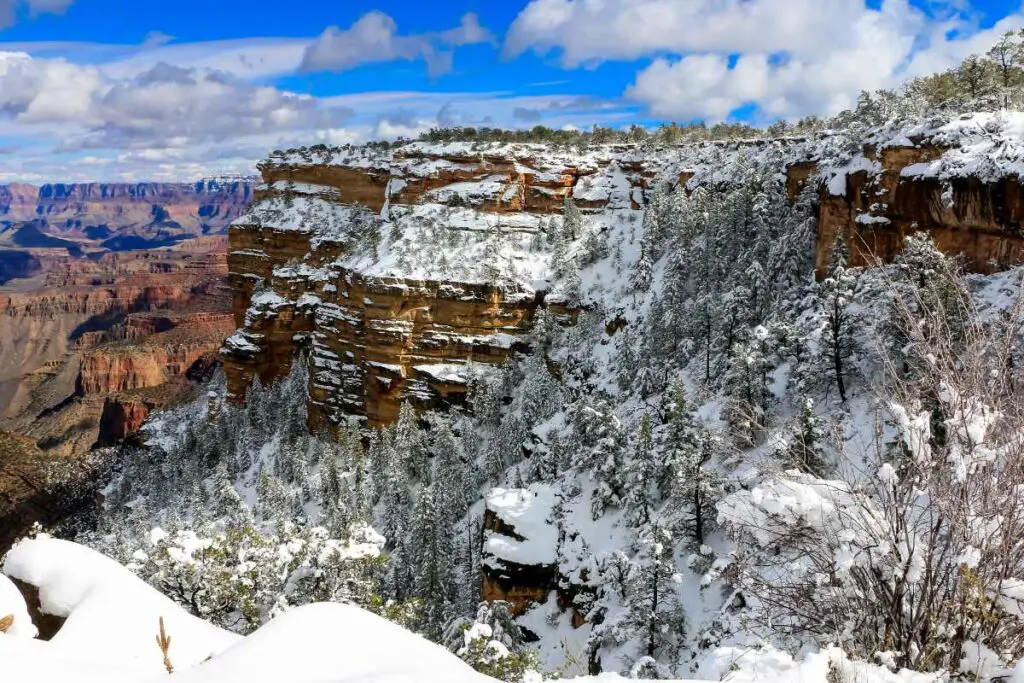 Grand Canyon winter safety hiking