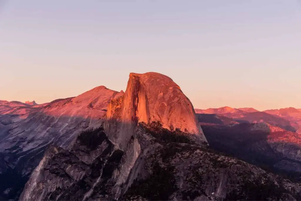 finishing hiking Half Dome