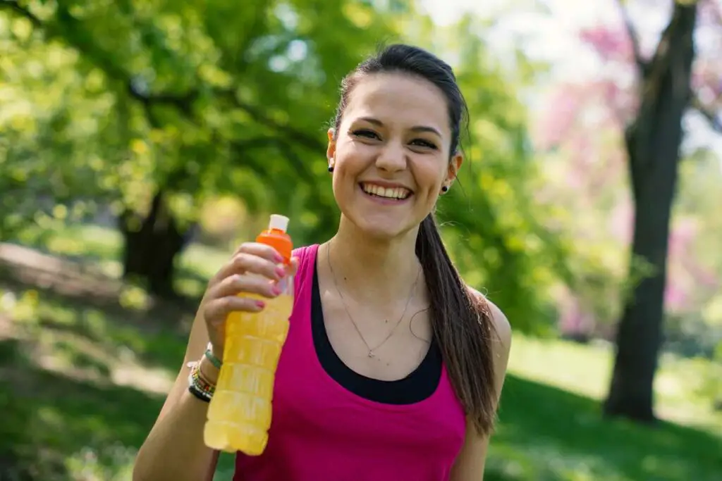 energy drink hiking